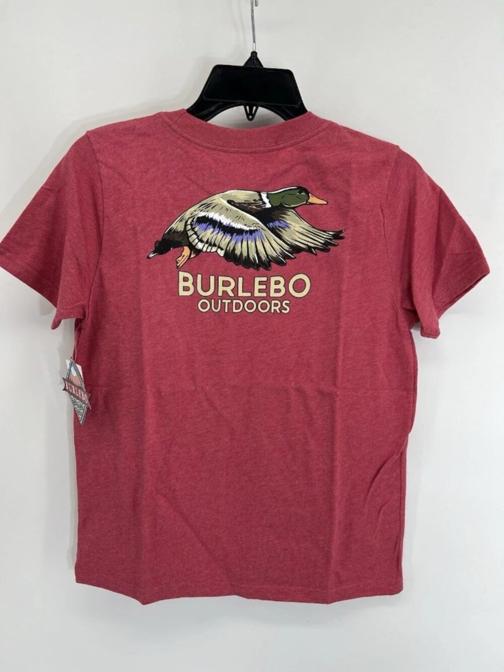 Burlebo Youth Boys Duck Hunting Graphic T Shirt Red NWT Size L Large / 10-12